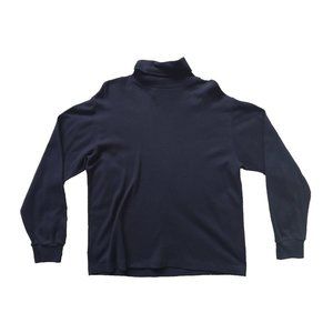 Pendleton Sweater Mens Large Plain Black Turtleneck Stretch Pullover Long Sleeve